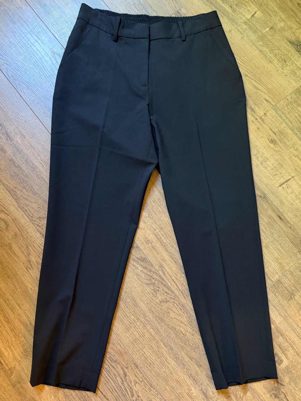 Quince Italian Wool Slim Leg Ankle Pants Black 6